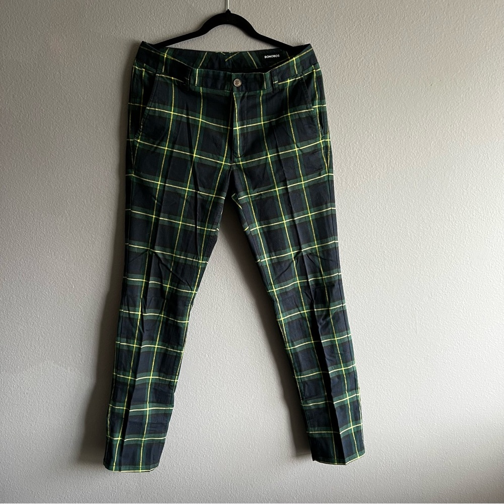 Men’s Bonobos Plaid Dress Pants Size 32x32